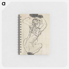 アートメモ帳-Naked lady. Squatting Woman - エゴン シーレ Memo.