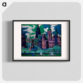 アートポスター-View of Dresden: Schlossplatz - エルンスト ルートヴィヒ キルヒナー Poster.