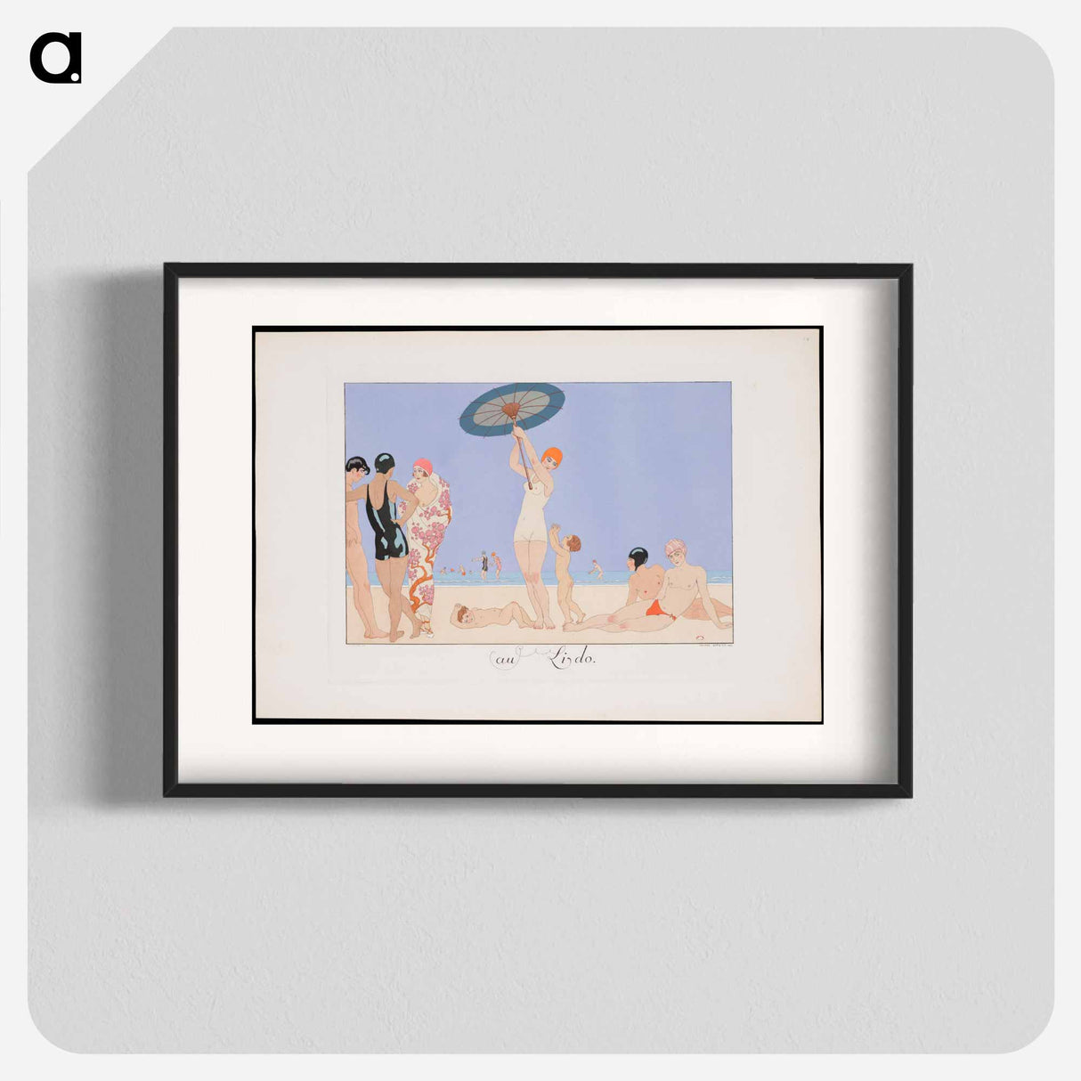 Au Lido Plate no. 14 - ジョージ バービエ Poster.