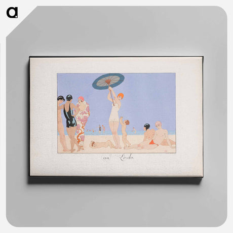 アートパネル-Au Lido Plate no. 14 - ジョージ バービエ Canvas.