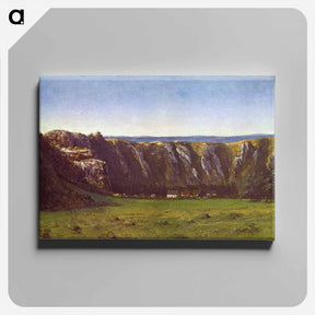 アートパネル-Rocky landscape near Flagey - ギュスターヴ クールベ Canvas.