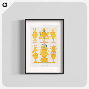 アートポスター-Enamelled Gold Vases
 - エジプト美術史 Poster.