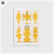 アートポストカード-Enamelled Gold Vases
 - エジプト美術史 Postcard.