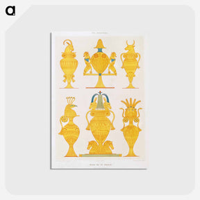 アートポストカード-Enamelled Gold Vases
 - エジプト美術史 Postcard.