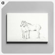 アートパネル-Two horses standing together - ジャン ベルナール Canvas.