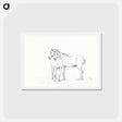 アートポストカード-Two horses standing together - ジャン ベルナール Postcard.
