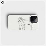 Two horses standing together - Jean Bernard Phone Case.