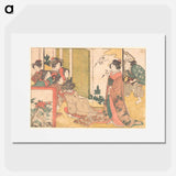 Girls Entertained by Performers - 喜多川 歌麿 Poster.