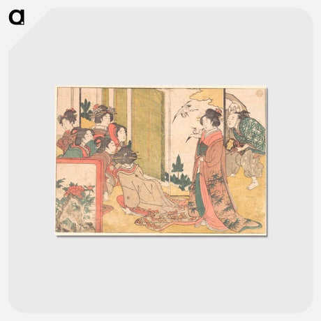 アートポストカード-Girls Entertained by Performers - 喜多川 歌麿 Postcard.
