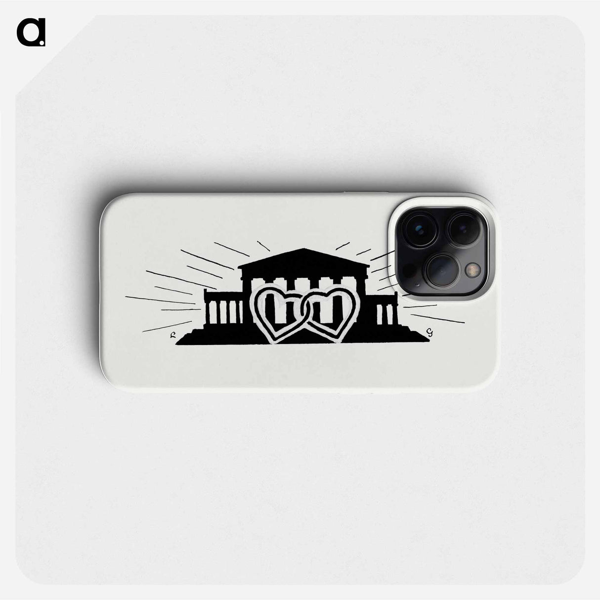 Temple with two hearts - Leo Gestell Phone Case.