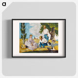 Picnic on a Riverbank - Paul Cezanne Poster.