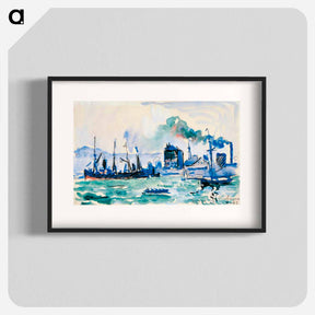 アートポスター-View of the port of Boulogne-sur-Mer - ポール シニャック Poster.