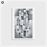 アートポストカード-Composition in gray (Rag Time) - テオ ファン ドゥースブルフ Postcard.