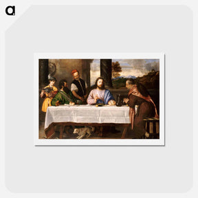 アートポストカード-Supper at Emmaus - ティツィアーノ ヴェチェッリオ Postcard.