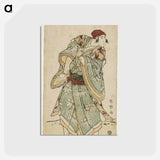 アートポストカード-Ichikawa Yaozō III as the sparrow-seller Yasukata, actually Chūzō Sanekata - 東洲斎 写楽 Postcard.