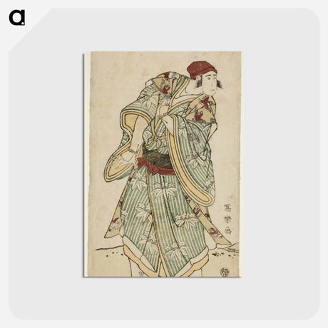 アートポストカード-Ichikawa Yaozō III as the sparrow-seller Yasukata, actually Chūzō Sanekata - 東洲斎 写楽 Postcard.