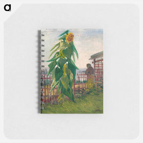 アートメモ帳-Allotment with Sunflower - フィンセント ファン ゴッホ Memo.