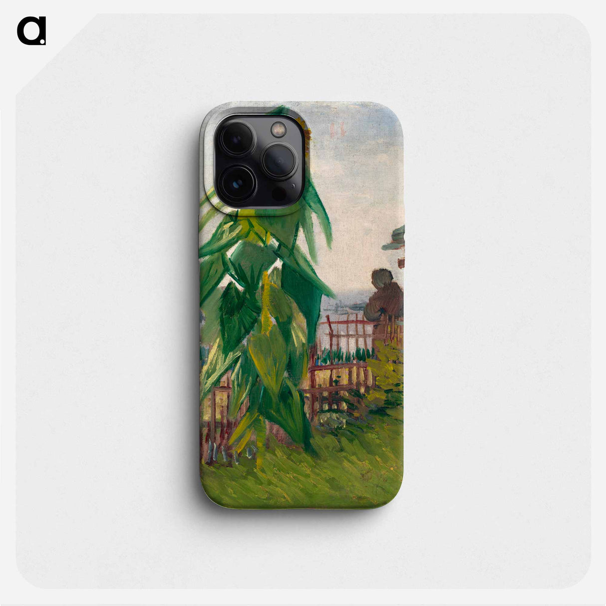 Allotment with Sunflower - フィンセント ファン ゴッホ Phone Case.