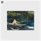 アートポストカード-Casting, Number Two - ウィンスロー ホーマー Postcard.