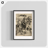 アートポスター-Lady on Horseback and Landsknecht - アルブレヒト デューラー Poster.