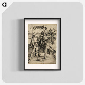 アートポスター-Lady on Horseback and Landsknecht - アルブレヒト デューラー Poster.