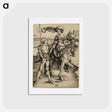 アートポストカード-Lady on Horseback and Landsknecht - アルブレヒト デューラー Postcard.