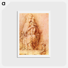 アートポストカード-Madonna and child - アンドレア マンテーニャ Postcard.