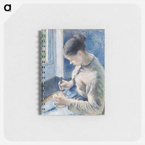 アートメモ帳-Young Peasant Having Her Coffee - カミーユ ピサロ Memo.