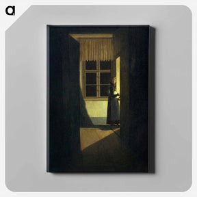 アートパネル-Woman with a candlestick - カスパー ダーヴィト フリードリヒ Canvas.