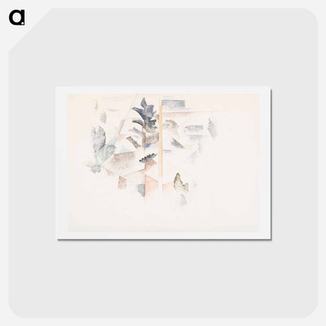 アートポストカード-Bermuda: Trees and Architecture - チャールズ デムス Postcard.