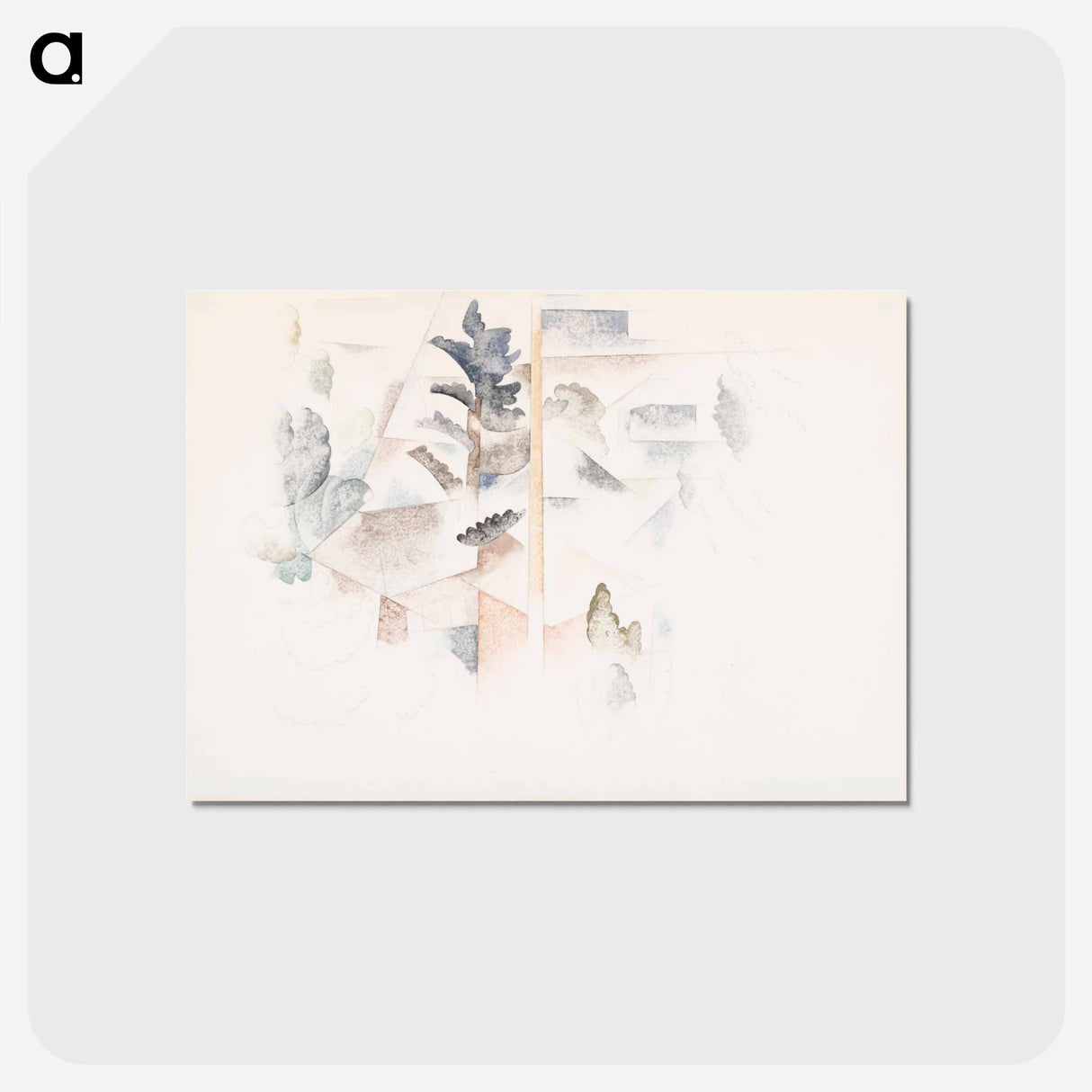 アートポストカード-Bermuda: Trees and Architecture - チャールズ デムス Postcard.
