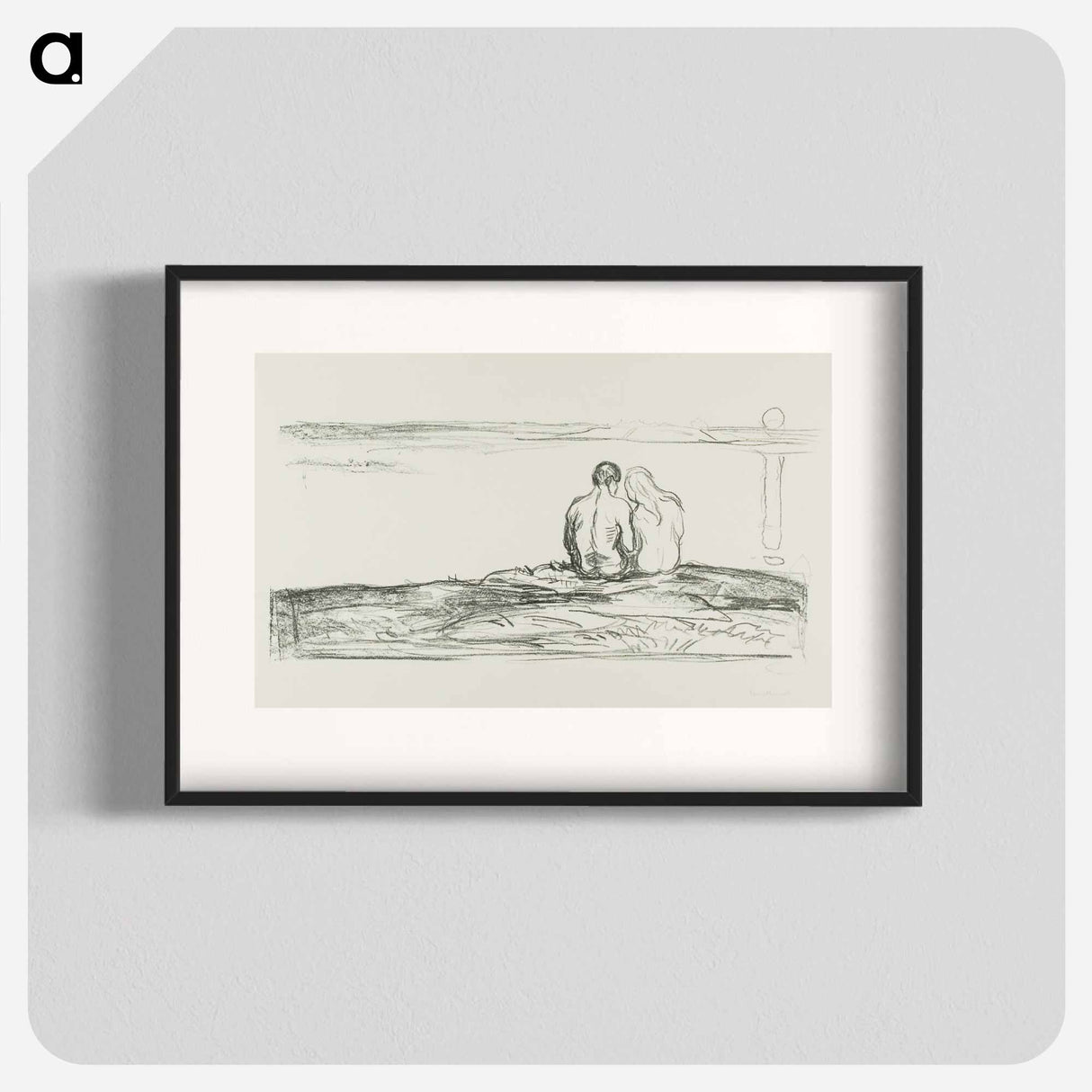 Moonrise - エドヴァルド ムンク Poster.