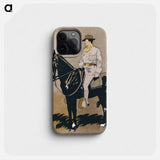 Soldier riding a horse - Edward Penfield Phone Case.