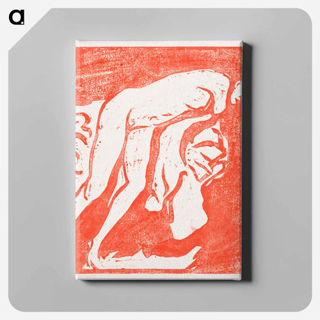 アートパネル-Female nude, Mädchenakt - エルンスト ルートヴィヒ キルヒナー Canvas.