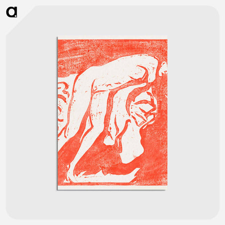 アートポストカード-Female nude, Mädchenakt - エルンスト ルートヴィヒ キルヒナー Postcard.