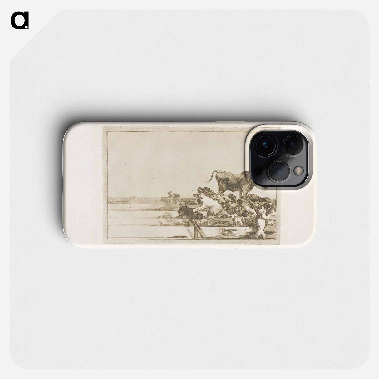 Dreadful events in the front rows of the ring at Madrid, and death of the mayor of Torrejón - Francisco de Goya Phone Case.