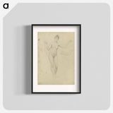 アートポスター-Standing female nude and arm study - グスタフ クリムト Poster.