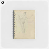 Standing female nude and arm study - グスタフ クリムト Memo.