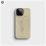 Standing female nude and arm study - グスタフ クリムト Phone Case.