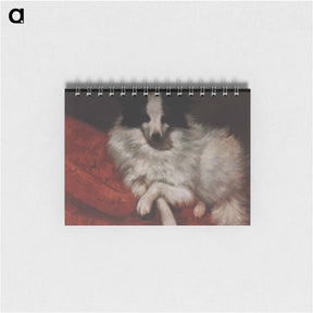 アートメモ帳-Sitting on Cushions Dog - ギュスターヴ クールベ Memo.
