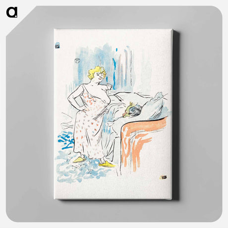 アートパネル-Man and Woman - アンリ ド トゥールーズ ロートレック Canvas.