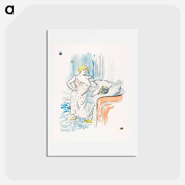 アートポストカード-Man and Woman - アンリ ド トゥールーズ ロートレック Postcard.