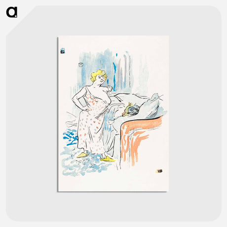 アートポストカード-Man and Woman - アンリ ド トゥールーズ ロートレック Postcard.