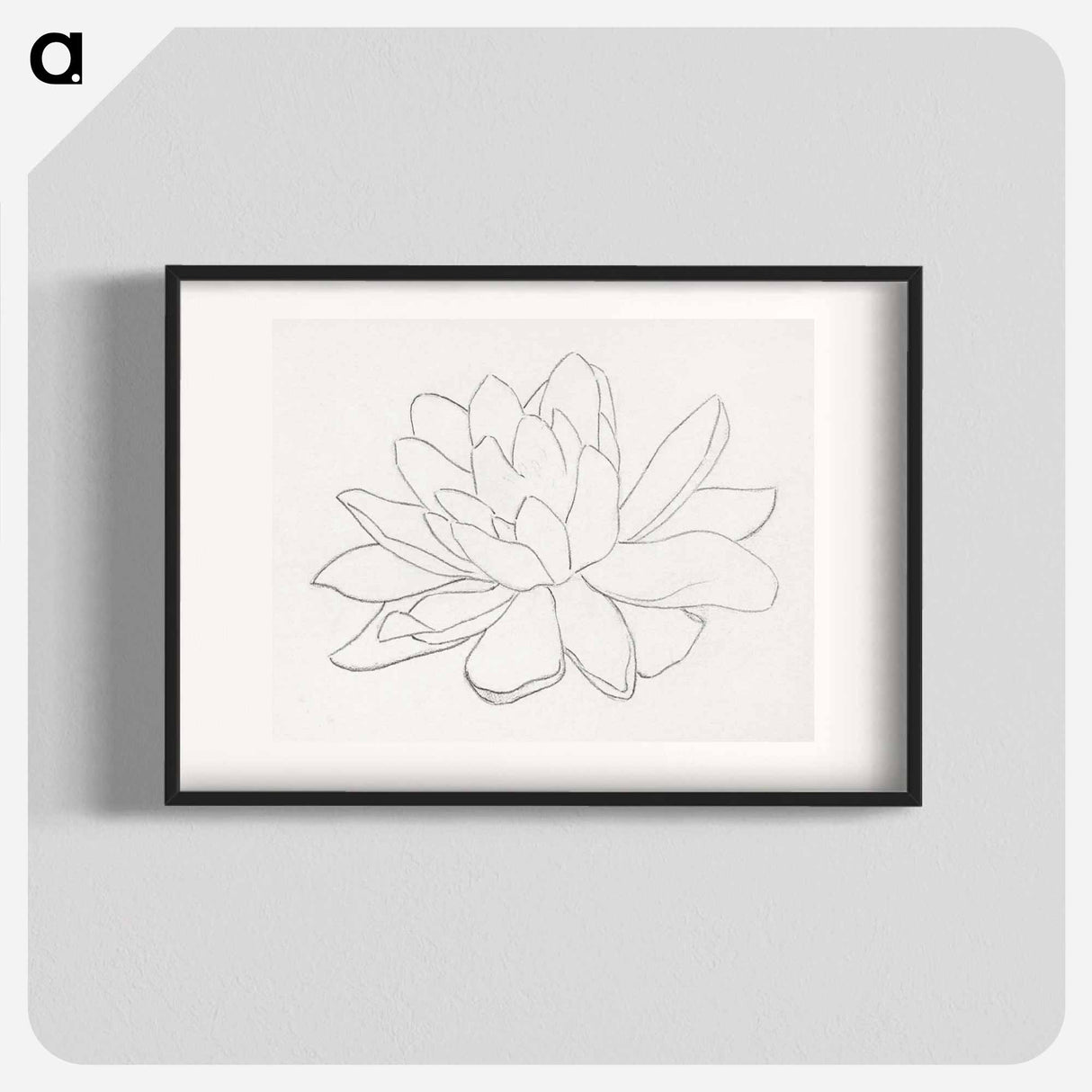 Flower, possibly a water lily - Julie de Grague Poster.