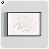 Flower, possibly a water lily - Julie de Grague Poster.