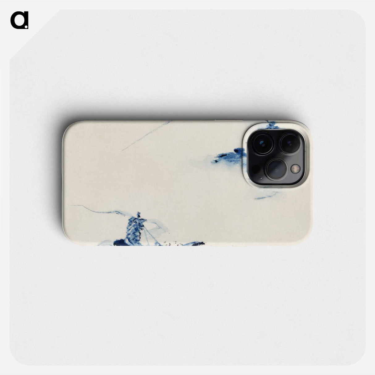 A Person in a Small Boat on a River with Mount Fuji in the Background - 葛飾 北斎 Phone Case.