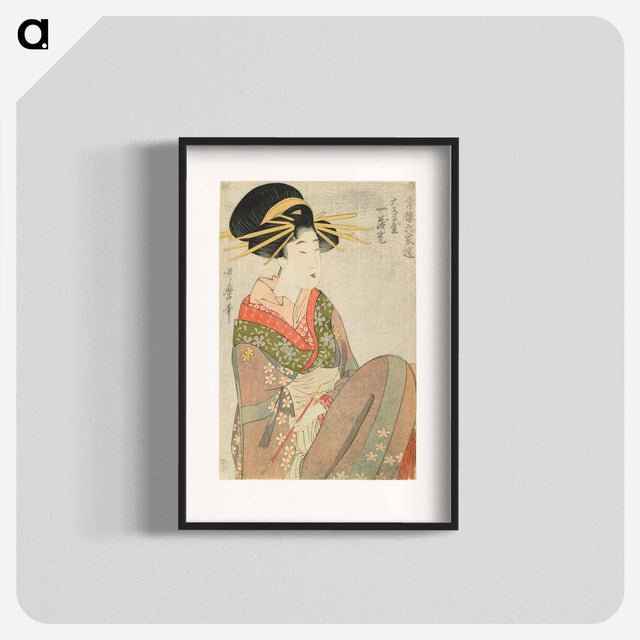 アートポスター-Courtesan Hitomoto of the Daimonjiya - 喜多川 歌麿 Poster.