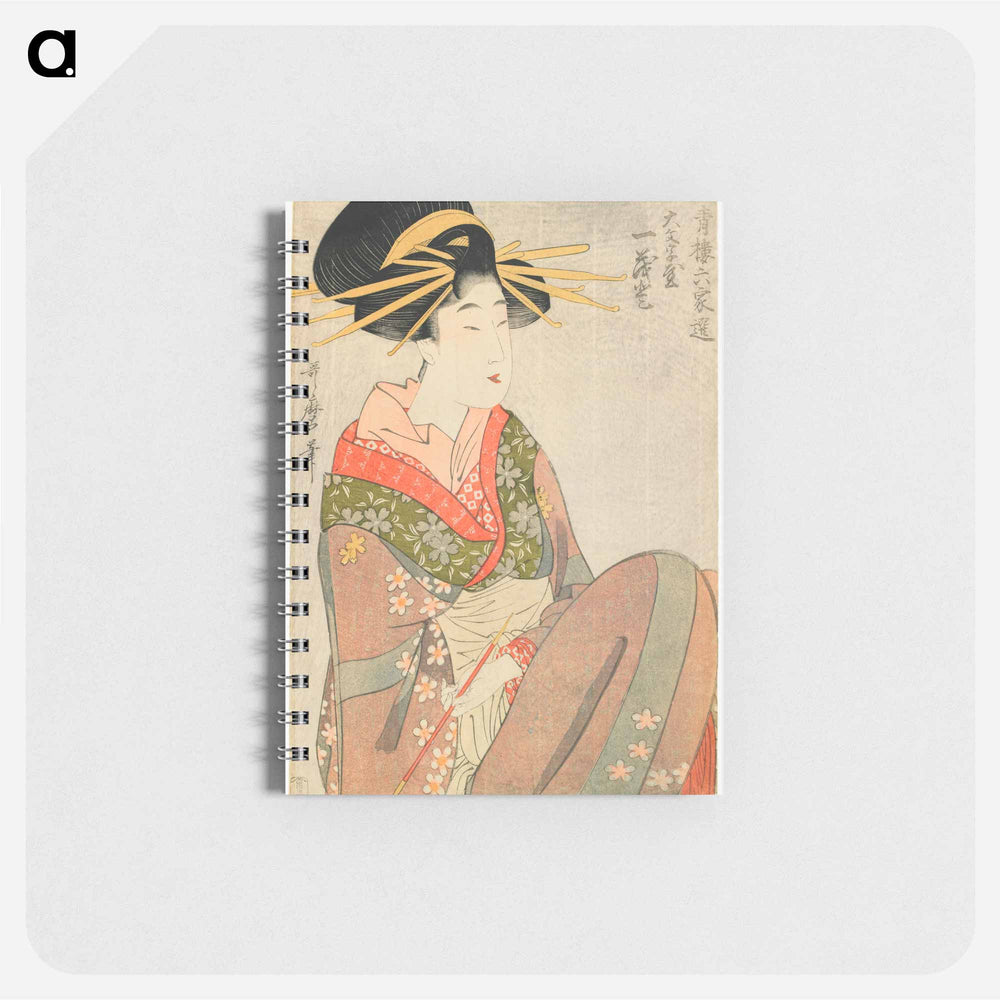 Courtesan Hitomoto of the Daimonjiya - 喜多川 歌麿 Memo.