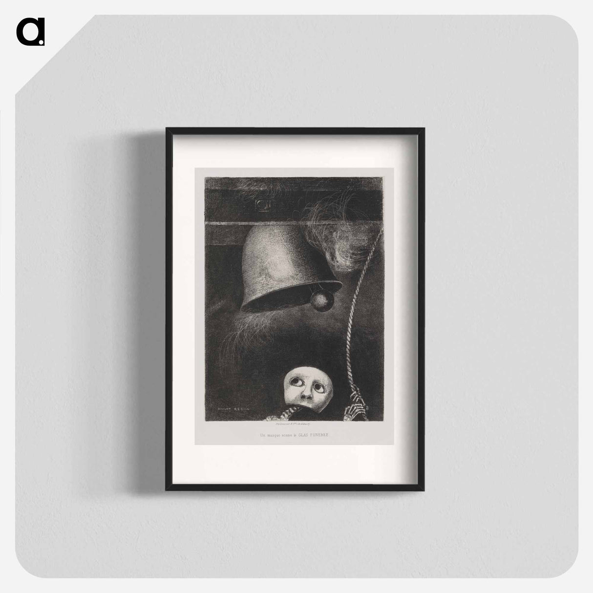 A Edgar Poe (Un masque sonne le glas funebre) - オディロン ルドン Poster.