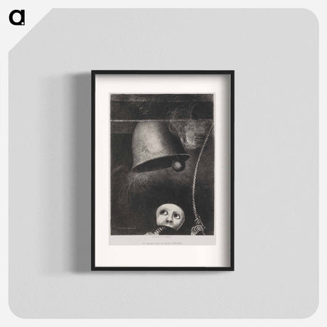 アートポスター-A Edgar Poe (Un masque sonne le glas funebre) - オディロン ルドン Poster.